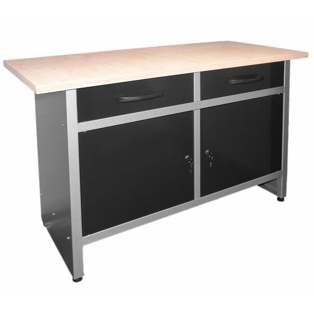 GERMANIA Werkbank Mit Metallgestell Und Holz-Arbeitsplatte 1 GERMANIA Werkbank Mit Metallgestell Und Holz-Arbeitsplatte