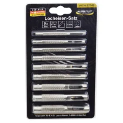 Locheisen 9-tlg Stanzeisen Lochstanze Rundlocheisen