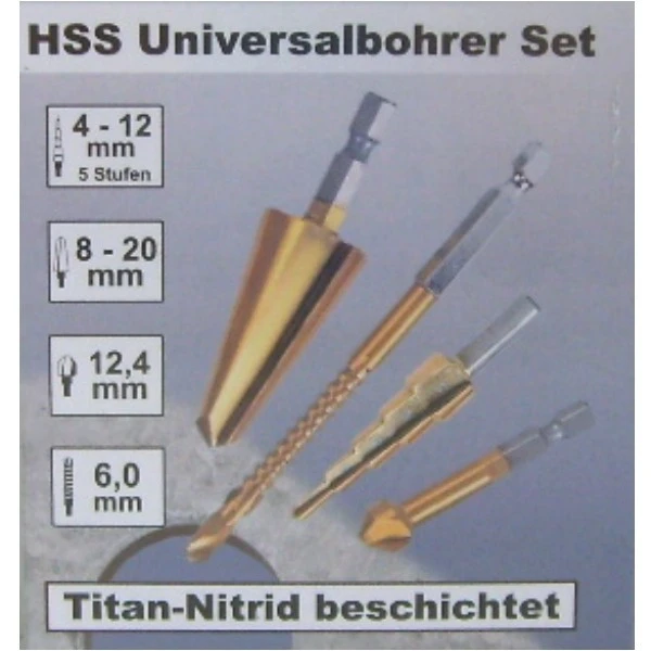 HSS Bohrer Universalbohrer Set Titan Nitrid Beschichtet 1 HSS Bohrer Universalbohrer Set Titan Nitrid Beschichtet
