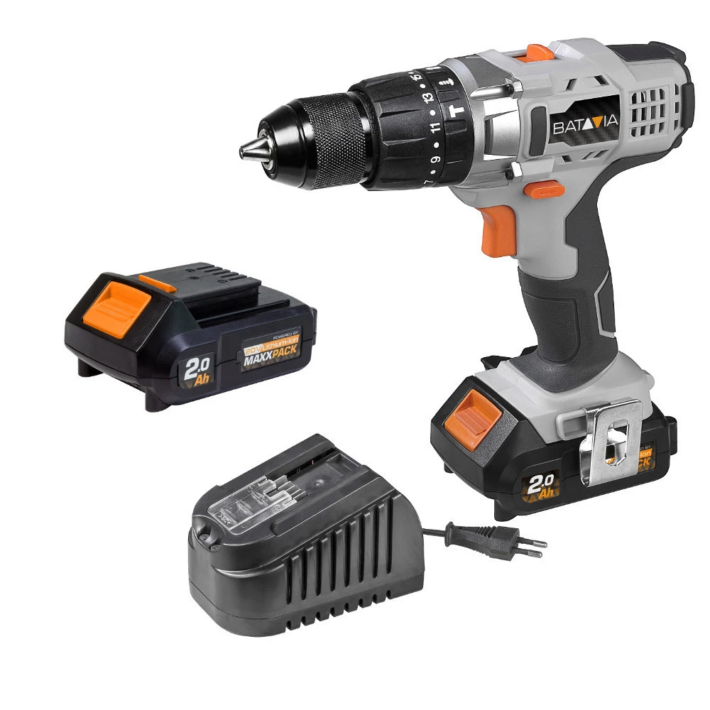 Schlagbohrmaschine Mit 2 Akkus Und Ladegerät Batavia 2 Schlagbohrmaschine Mit 2 Akkus Und Ladegerät Batavia – Bild 2