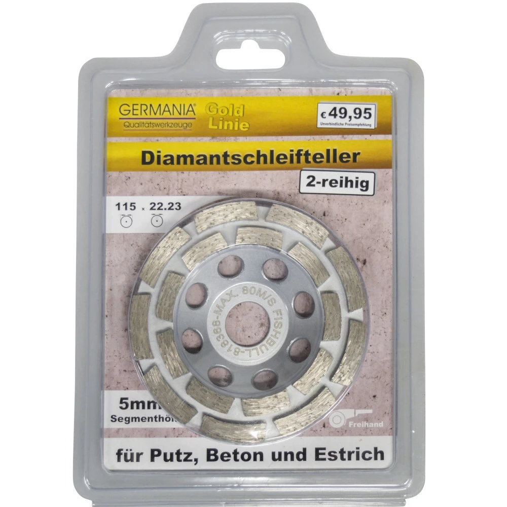 GERMANIA Diamantschleifteller Zweireihig, 115 X 22,23 Mm 1 GERMANIA Diamantschleifteller Zweireihig, 115 X 22,23 Mm
