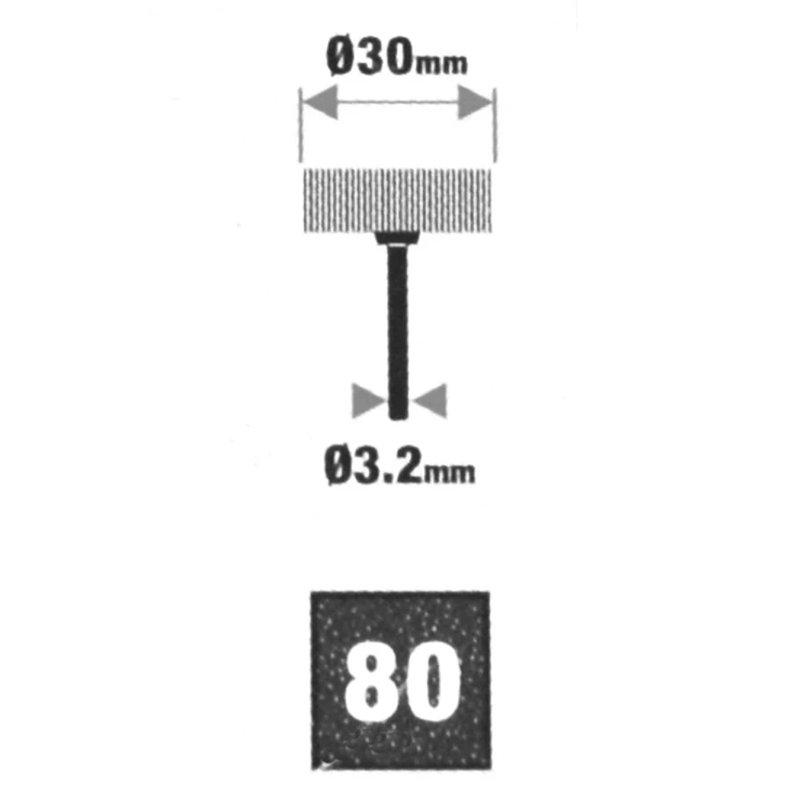 Fächerschleifer Ø30mm K80 Aufnahme Ø3,2mm Lamellenschleifer Fächerschleifscheibe 2 Fächerschleifer Ø30mm K80 Aufnahme Ø3,2mm Lamellenschleifer Fächerschleifscheibe – Bild 2