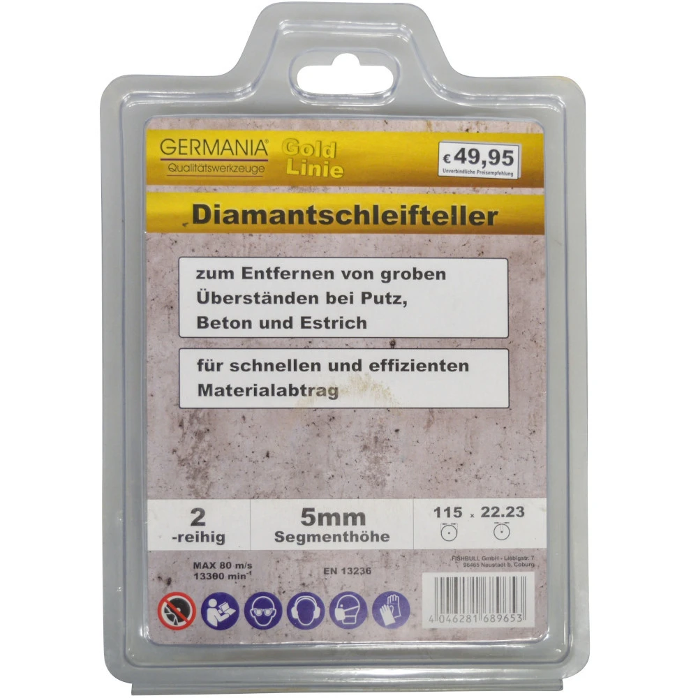 GERMANIA Diamantschleifteller Zweireihig, 115 X 22,23 Mm 2 GERMANIA Diamantschleifteller Zweireihig, 115 X 22,23 Mm – Bild 2