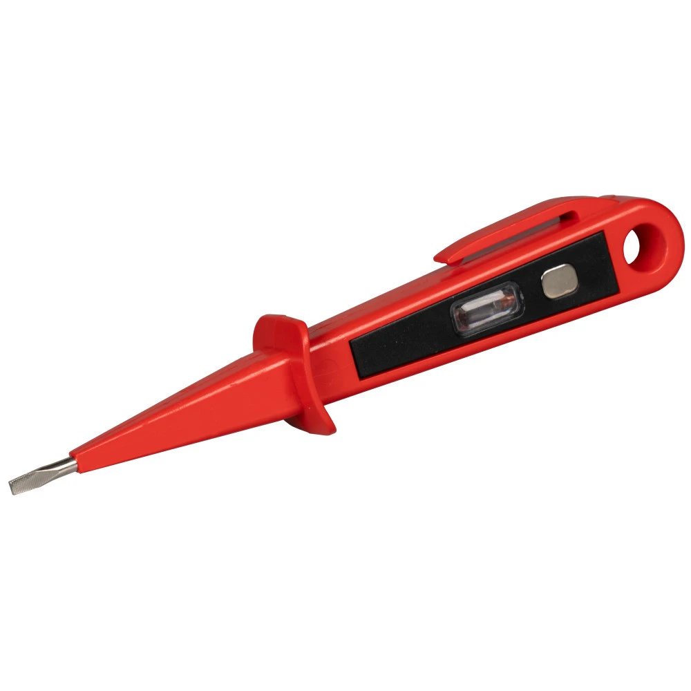 Spannungsprüfer Euro 190 Mm In Rot, Isoliert Mit Clip Und Aufhängöse 1 Spannungsprüfer Euro 190 Mm In Rot, Isoliert Mit Clip Und Aufhängöse