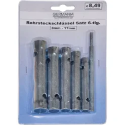 GERMANIA Rohrsteckschlüssel-Satz 6-teilig, 8 - 17 Mm, Stahl Verzinkt