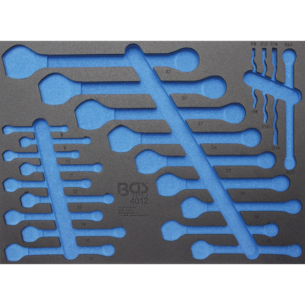 BGS Werkstattwageneinlage 3/3 Leer Für 22-teiligen Maul-Ringschlüssel 1 BGS Werkstattwageneinlage 3/3 Leer Für 22-teiligen Maul-Ringschlüssel