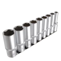 Steckschlüssel-Einsätze Tief 10-24 Mm 1/2" 9-tlg.