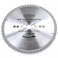 HM Multi Sägeblatt 300x30mm 60Zähne Universal Alu Holz Kunststoff Kreissägeblatt