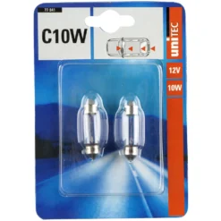 Soffittenlampe C10W, 2 Stück, 12V, 10W, SV8,5-41