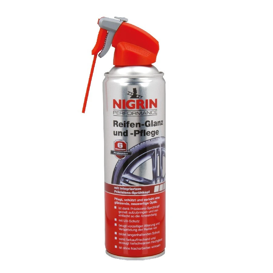 Nigrin Reifen-Glanz Und -Pflege 500 Ml Spray, Reifenschwarz 1 Nigrin Reifen-Glanz Und -Pflege 500 Ml Spray, Reifenschwarz