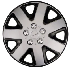 Goodyear Radkappen 15 Zoll, 4 Stück, Silber/schwarz, Flexo
