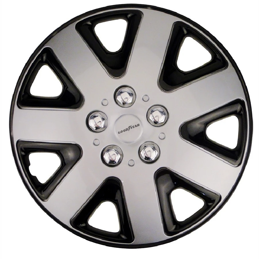 Goodyear Radkappen 14 Zoll, 4 Stück, Silber/schwarz, Flexo 1 Goodyear Radkappen 14 Zoll, 4 Stück, Silber/schwarz, Flexo