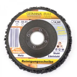 Reinigungsscheibe 115 X 22,23 Holz Edelstahl Stahl