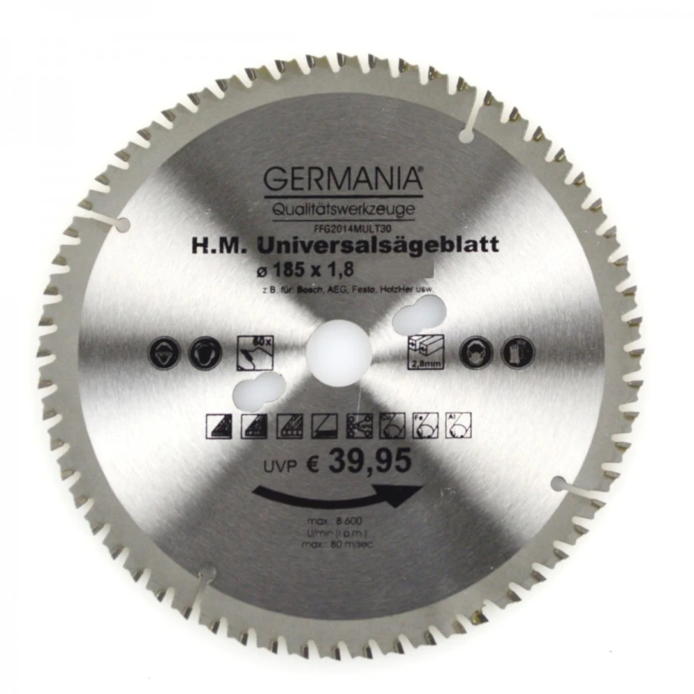 HM Multi Sägeblatt 185x2,8 Mm 60 Zähne Universal 1 HM Multi Sägeblatt 185x2,8 Mm 60 Zähne Universal