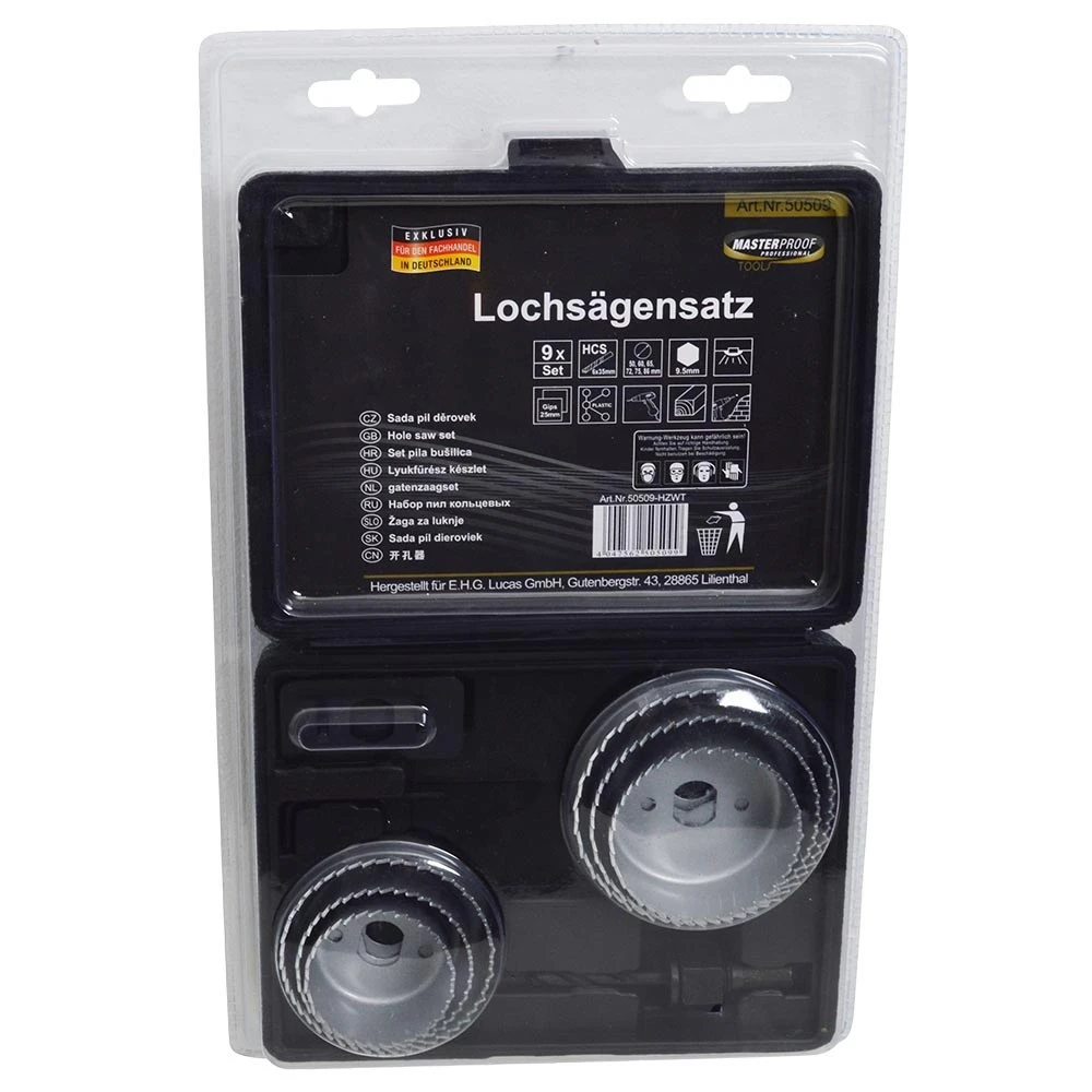 Lochsägensatz 9-teilig 50-60-65-72-75-86 Mm 1 Lochsägensatz 9-teilig 50-60-65-72-75-86 Mm