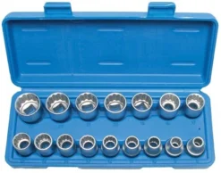 Steckschlüssel-Einsätze 1/2" 8-24mm 12-kant 16-teilig