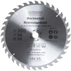 GERMANIA HM Kreissägeblatt Ø 350mm, 36 Zähne Für Holz