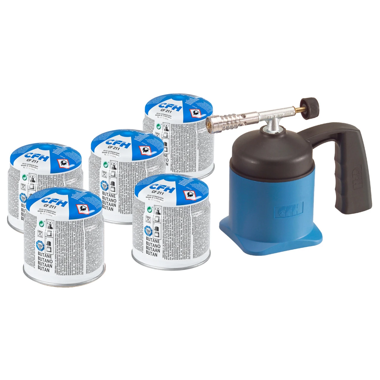 CFH Lötlampe Lötmeister LM1000 Inkl. 5xGaskartuschen 1 CFH Lötlampe Lötmeister LM1000 Inkl. 5xGaskartuschen