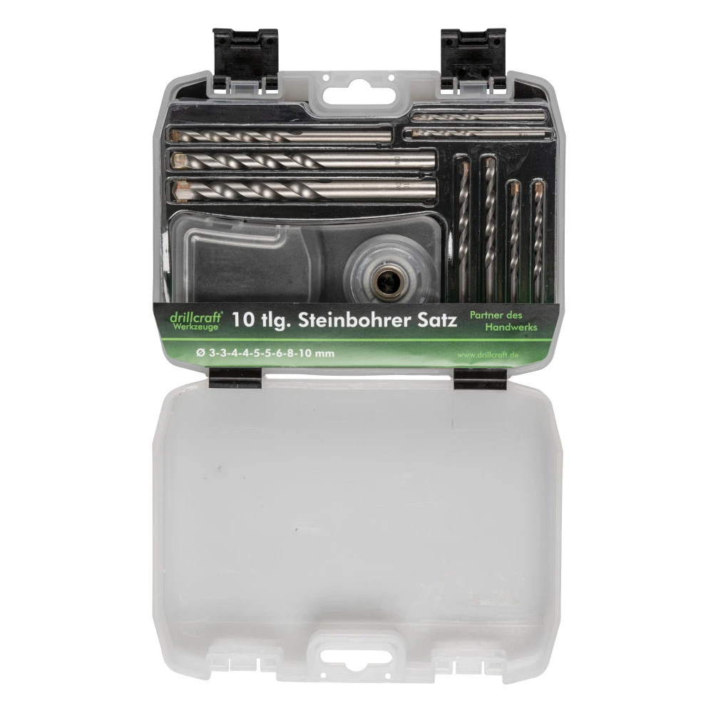 Steinbohrersatz 10-teilig, 3-10 Mm, Mit Bohrstaubfänger 3 Steinbohrersatz 10-teilig, 3-10 Mm, Mit Bohrstaubfänger – Bild 3