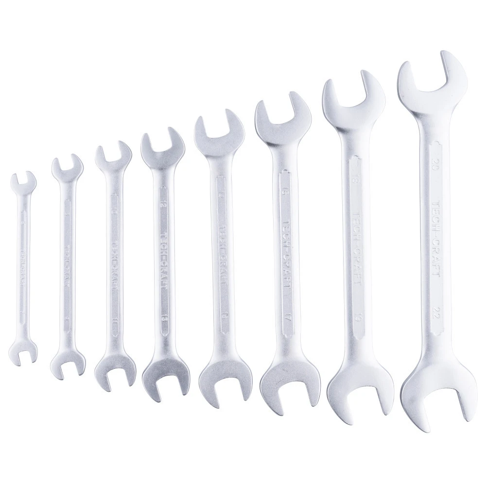 Doppel-Gabelschlüssel Set 8-teilig Aus CV-Stahl 2 Doppel-Gabelschlüssel Set 8-teilig Aus CV-Stahl – Bild 2