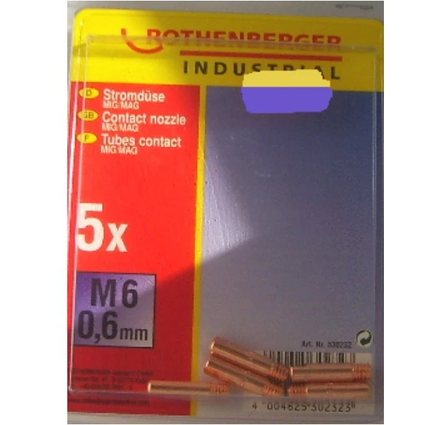 Rothenberger Stromdüse Für MIG/MAG Brenner M6 0,6mm 1 Rothenberger Stromdüse Für MIG/MAG Brenner M6 0,6mm